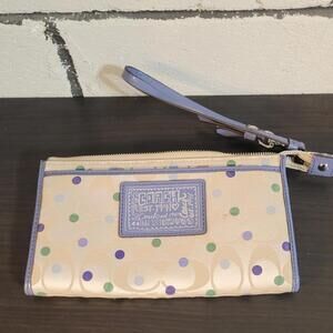 Coach Polka Dot Wristlet Wallet Purse